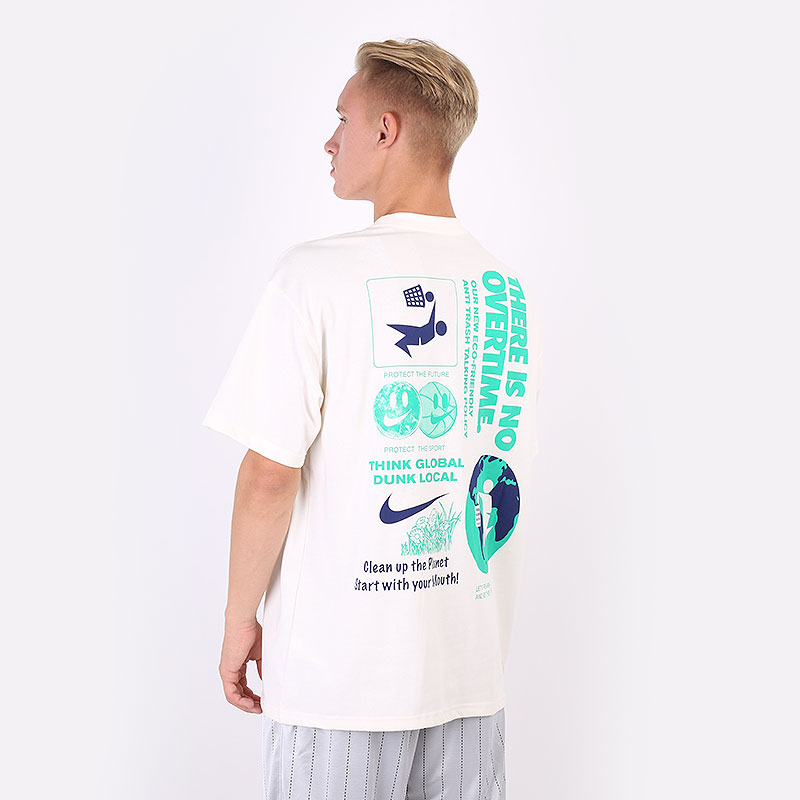 мужская бежевая футболка Nike Basketball T-Shirt DJ1576-901 - цена, описание, фото 4